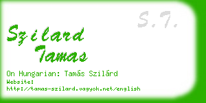 szilard tamas business card