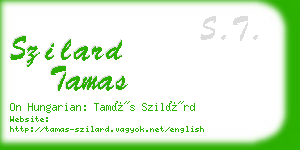 szilard tamas business card
